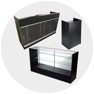 Black Showcases & Counters