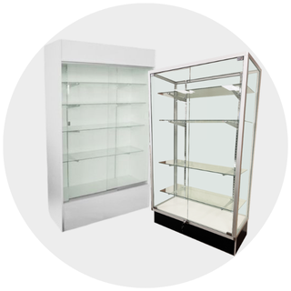 Glass Tower Display Cases
