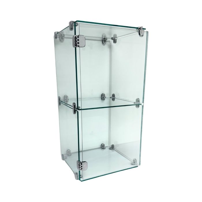 Lockable all glass countertop case