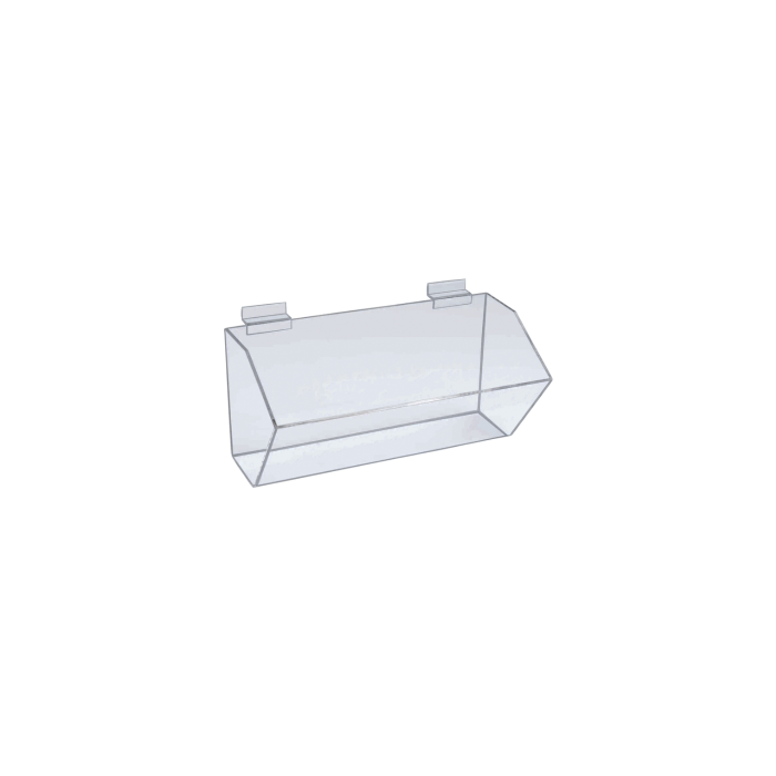 Clear Slatwall Dump Bin