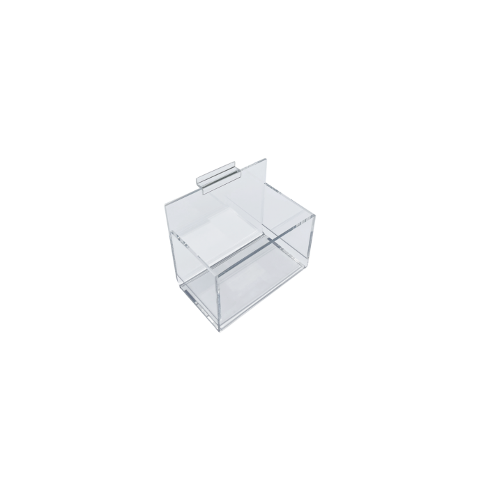 Tall clear Slatwall Bin