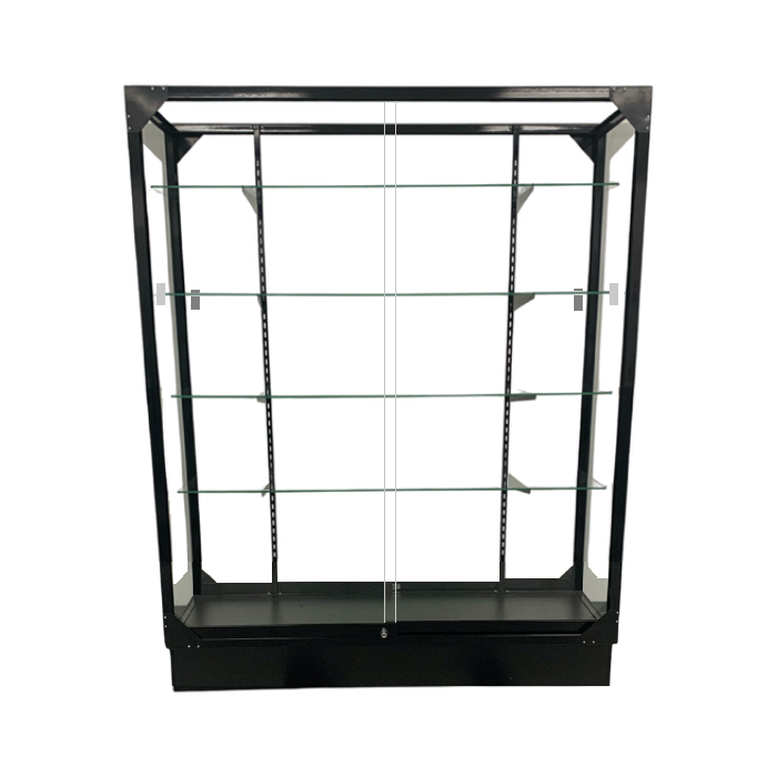 Card shop showcase - double sided tower case with sliding doors