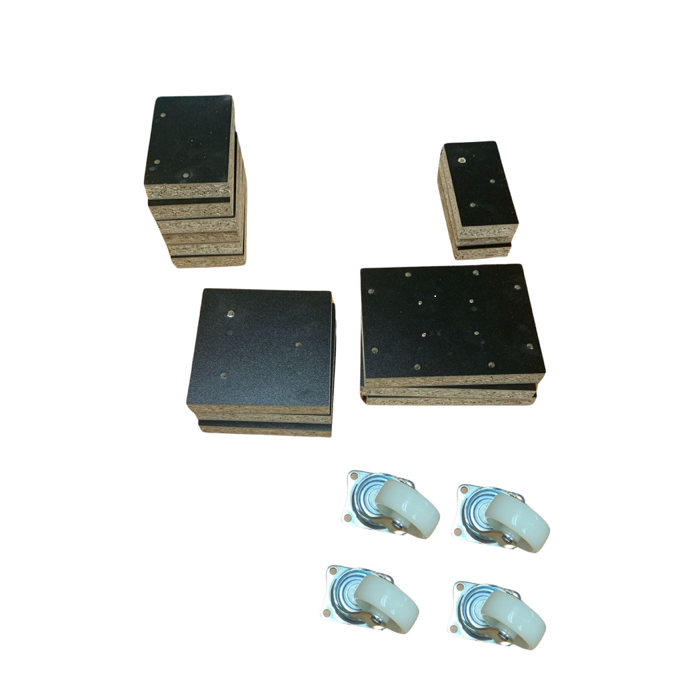 caster kit for slatwall merchandising units