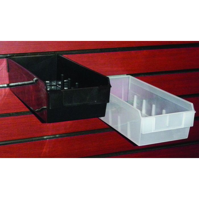 Barr Display is your one stop shop for a wide variety slatwall displays. Find affordable shelves, signs and bins in an assortment of colors. Click here for 13''L x 5 1/2''W x 3 3/4''H slat boxes in clear!