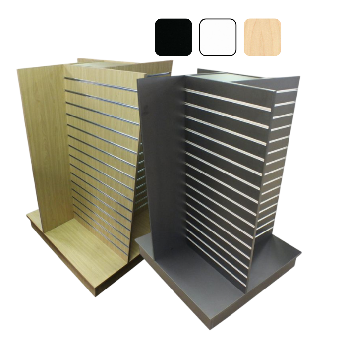 Slatwall 4-Way Pinwheel Merchandisers with Metal Inserts