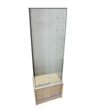 Maple glass tower with storage