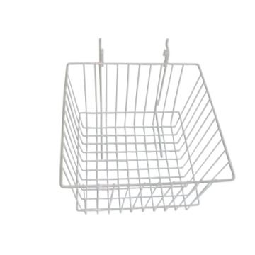 SLATWALL/GRID LARGE BASKET- BLACK
