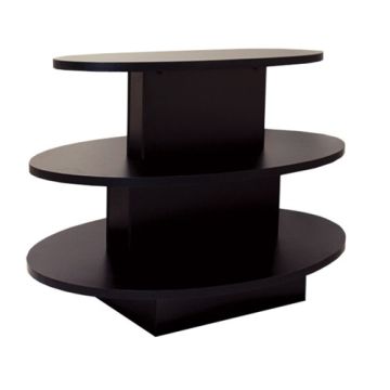 3 Tier Oval Table- Black
