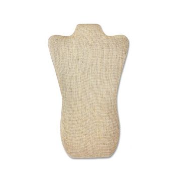 14"H Burlap Linen Necklace Easel Stand