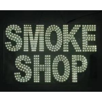 Smoke Shop-Led Sign 15X24 White 