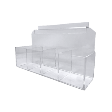 Clear Slatwall Bin With Dividers