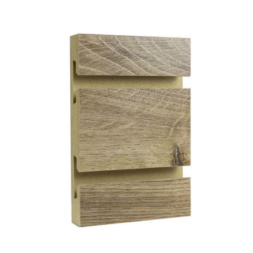 Aspen Oak Melamine Slatwall- 6"OC with Metal Inserts
