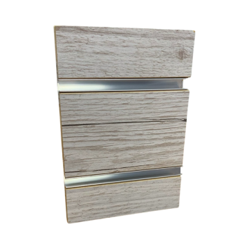 Weathered Barnwood Slatwall With Metal Inserts
