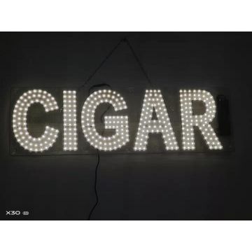White and Red LED CIGAR Sign - 9X30 