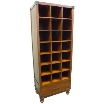 Natural Mahogany Hat Cube Display