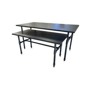 Large Pipeline Table - Industrial Black