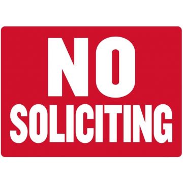 No Soliciting Sign