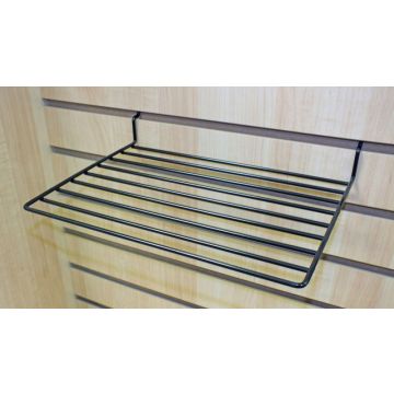 12"L X 8"W WIRE SLATWALL SHELF- BLACK