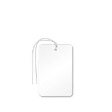 White All-purpose label - with string
