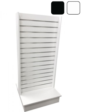 White 2-Way Slatwall Merchandiser with Extrusions