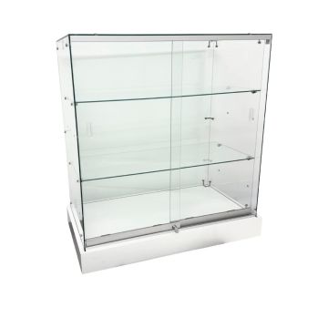 Counter Height Frameless Glass Display Case
