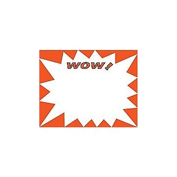 TA-1158 WOW SIGN CARD 5.5" x 7" PACK OF 50